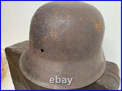 Original WW2 German Army Barn Find M42 German Helmet & Liner Size 66