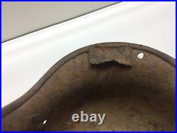 Original WW2 German Army Helmet Period Converted to Shovel / Pot / Bucket