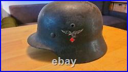 Original WW2 German DD Luftwaffe M35 helmet ET64 Lot 3760