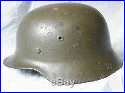 Original WW2 German Helmet Green Camo M40 SD Kriegsmarine Stahlhelm