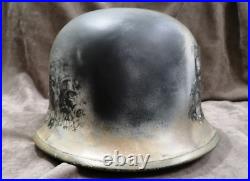 Original WW2 German Helmet M-34 Volcano-Fiber, Art Firefighters, Varnished
