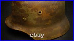 Original WW2 German Helmet M40 Pea Dot Camouflage