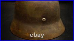 Original WW2 German Helmet M40 Pea Dot Camouflage