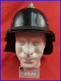 Original WW2 German M34 Fireman's Helmet With Comb & Neck Flap