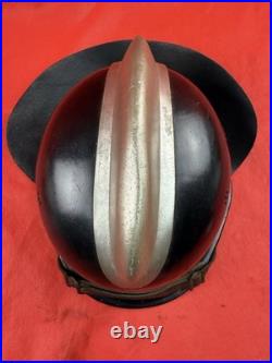 Original WW2 German M34 Fireman's Helmet With Comb & Neck Flap