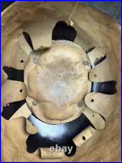 Original WW2 German M34 Fireman's Helmet With Comb & Neck Flap