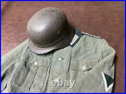 Original WW2 German M35 Beaded Helmet Shell (size 68)