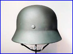 Original WW2 German M35 Helmet (Restored) 68 Shell Rare Pre-War Gothic ET Stamp
