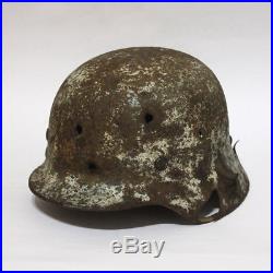 Original WW2 German M40 helmet SE Snow camouflage