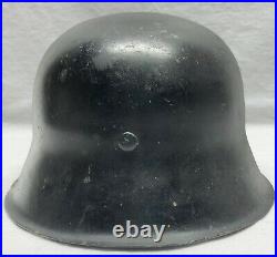 Original WW2 German M42 Helmet Combat Steel NS66 Liner Black