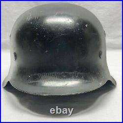 Original WW2 German M42 Helmet Combat Steel NS66 Liner Black