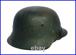 Original WW2 German M42 Helmet Minty W Repro Liner+Chinstrap 64 READ DESCRIPTION
