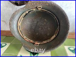 Original WW2 German M42 Winter Camo Helmet