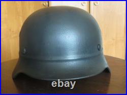 Original WW2 German Police (Polizei) beaded DD helmet! NS64 D105