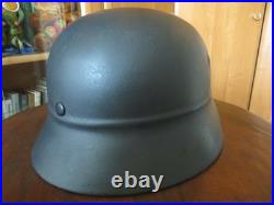 Original WW2 German Police (Polizei) beaded DD helmet! NS64 D105
