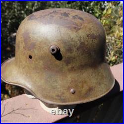 Original WWI ET64 Imperial German Stahlhelm Helmet M1916 WW1 MAILED BACK BY GI