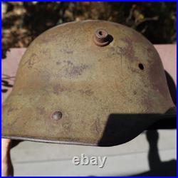 Original WWI ET64 Imperial German Stahlhelm Helmet M1916 WW1 MAILED BACK BY GI