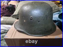 Original WWI German M18 Helmet Stalhelm WWII Finnish Reissue shell size 64
