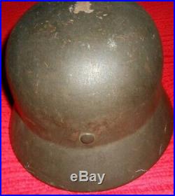 Original WWII German Helmet w Early Eagle Decal Liner WW 2 Military