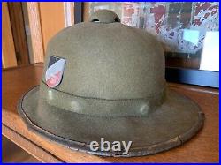 Original WWII German Kriegsmarine Tropical Afrika Korp Pith Helmet Size 55