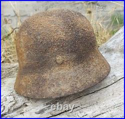 Original WWII German M-40 Stahlhelm Military Helmet Unrestored WW2 size 64