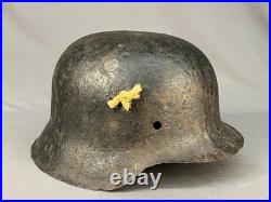 Original WWII German M-42 Steel Stahlhelm Helmet (426)