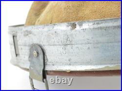 Original WWII German M35, M40, M42 Leather Helmet Liner Size 66/58 Norway Re-Dye