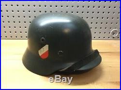 Original WWII German M35 double decal helmet 64/57 NS64, 1936 Production Date