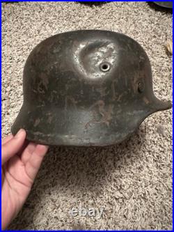 Original WWII German M40 Heer Helmet KIA With Liner