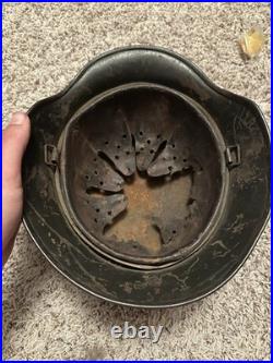 Original WWII German M40 Heer Helmet KIA With Liner
