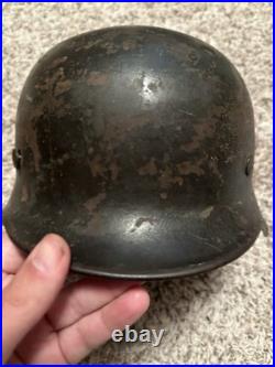 Original WWII German M40 Heer Helmet KIA With Liner