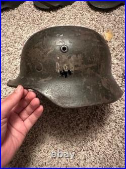 Original WWII German M40 Heer Helmet KIA With Liner
