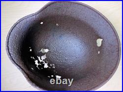 Original WWII German M40 Helmet Combat Damaged Eastern Front #204