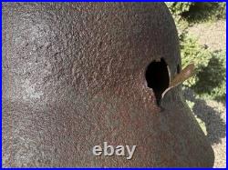 Original WWII German M40 Helmet Combat Damaged Eastern Front #204