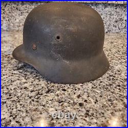 Original WWII German M40 Steel Helmet with Full Liner