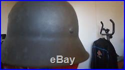Original WWII German M42 Army Helmet Rare Condition