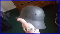 Original WWII German M42 Army Helmet Rare Condition
