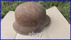 Original WWII German M42 Steel Helmet Battlefield Relic