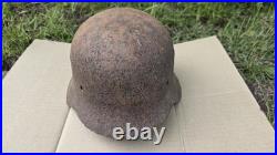Original WWII German M42 Steel Helmet Battlefield Relic
