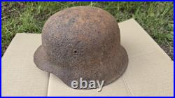 Original WWII German M42 Steel Helmet Battlefield Relic