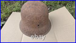 Original WWII German M42 Steel Helmet Battlefield Relic