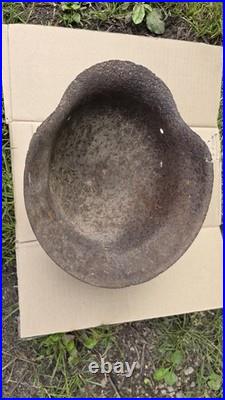 Original WWII German M42 Steel Helmet Battlefield Relic