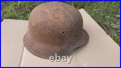 Original WWII German M42 Steel Helmet Battlefield Relic