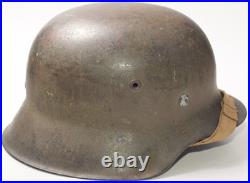 Original WWII German Military M42 EF64 Stahlhelm Helmet with Liner