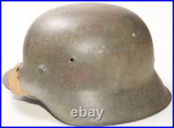 Original WWII German Military M42 EF64 Stahlhelm Helmet with Liner
