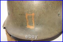 Original WWII German Military M42 EF64 Stahlhelm Helmet with Liner