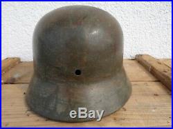 Original WWII German SS M35 Helmet with original helmet liner and strap RRR