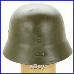 Original WWII Hungarian M38 Steel Helmet (German M35 Copy)- Size 60cm, US 7 1/2