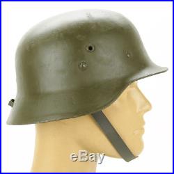 Original WWII Hungarian M38 Steel Helmet (German WW2 M35 Copy)- Size 56cm US 7