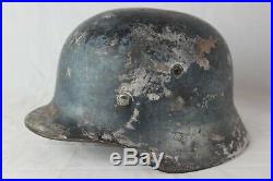 Original World War 2 German Helmet Shell with Rivets and Liner